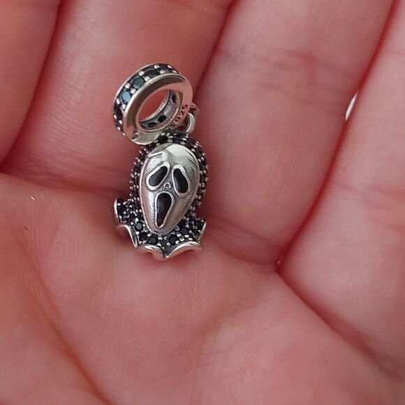 925 Sterling Silver Scream Charm - Picture 4 of 9